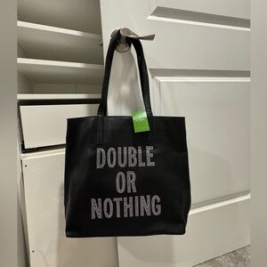 Kate spade. Double or nothing black tote. New with tags